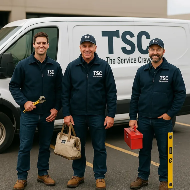 The Service Crew technicians with their service van